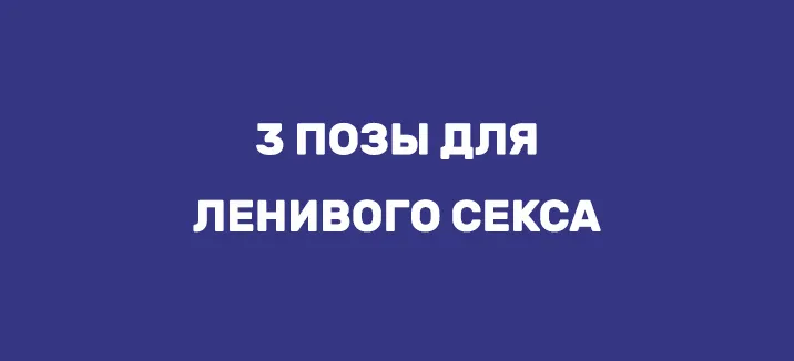 ЛЕНИВЫЙ СЕКС