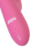 Вибратор с двигающимся язычком и стимулирующим шариком, JOS Monti, силикон, розовый, 24 см