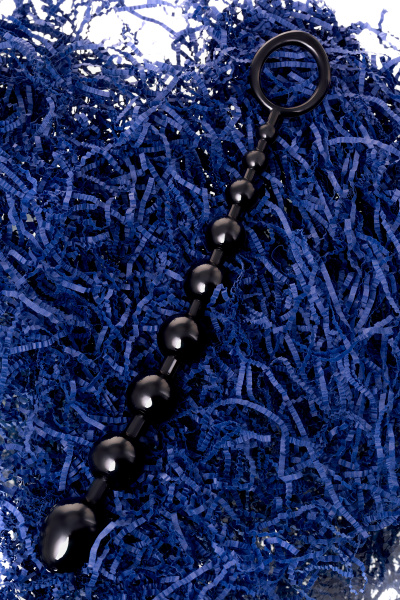 Цепочка анальная TOYFA A-Toys, черная, 23,2 см, Ø 2,7