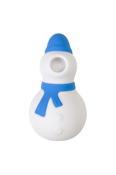 Вакуум-волновой стимулятор клитора JOS CHRISTMA, силикон, бело-синий, 9,4 см