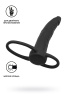 Насадка на пенис для двойного проникновения Black&Red by TOYFA , силикон, чёрный, 16,5 см
