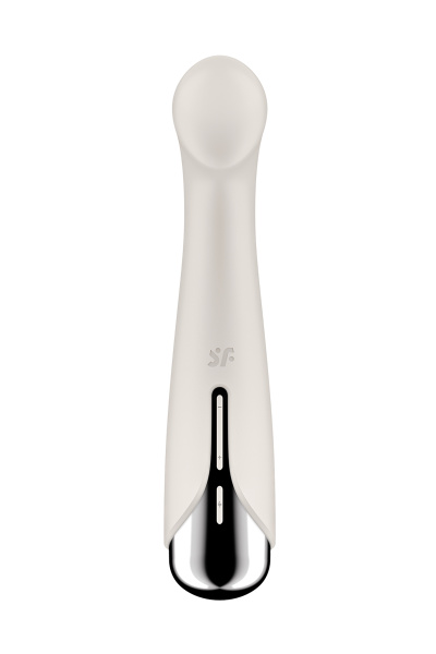 Вибратор для точки G  с ротацией Satisfyer Spinning G-Spot 1, силикон, бежевый, 16,8 см