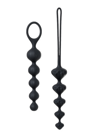 Набор анальных  цепочек  Satisfyer  BEADS, силикон, черный, 27 см