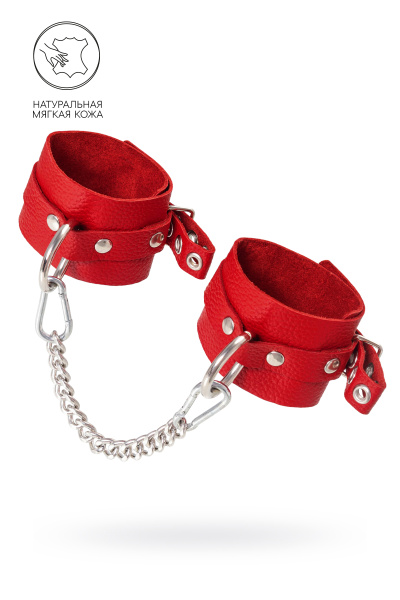 Оковы мягкие Pecado BDSM, с люверсами, красные